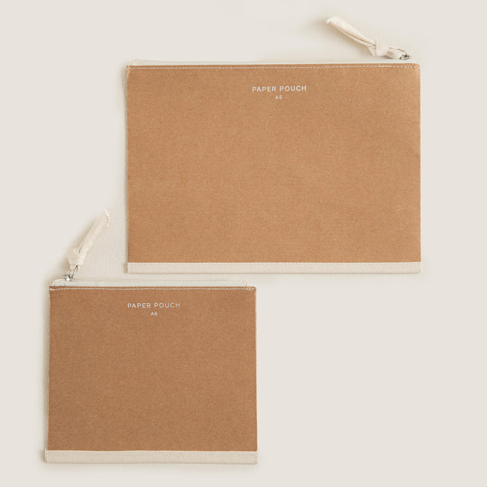 Kanvas Zipper Pouch A5 Natural