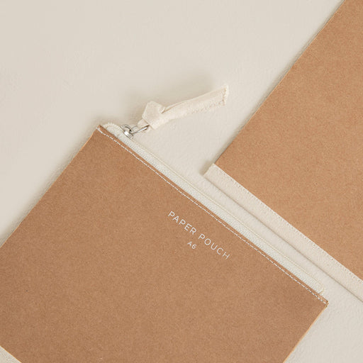 Kanvas Zipper Pouch A5 Natural