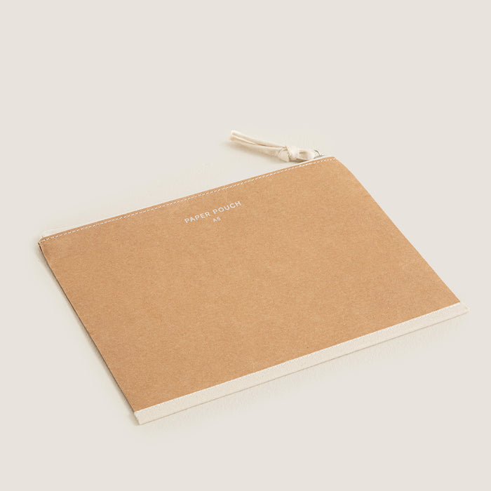 Kanvas Zipper Pouch A6 Natural