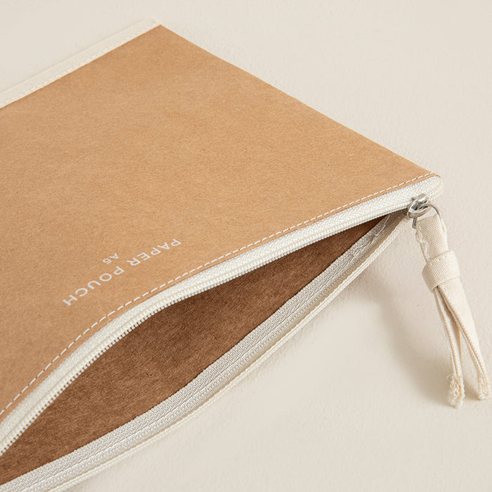 Kanvas Zipper Pouch A6 Natural