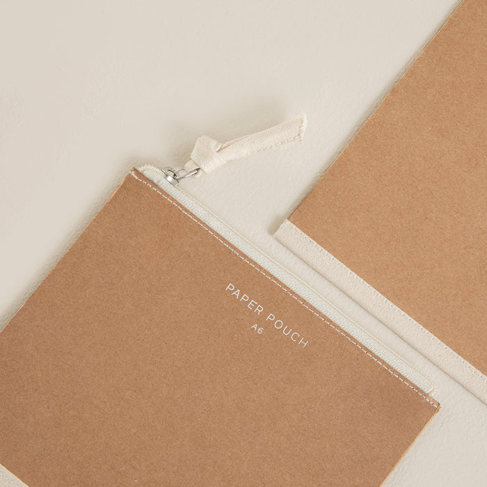 Kanvas Zipper Pouch A6 Natural