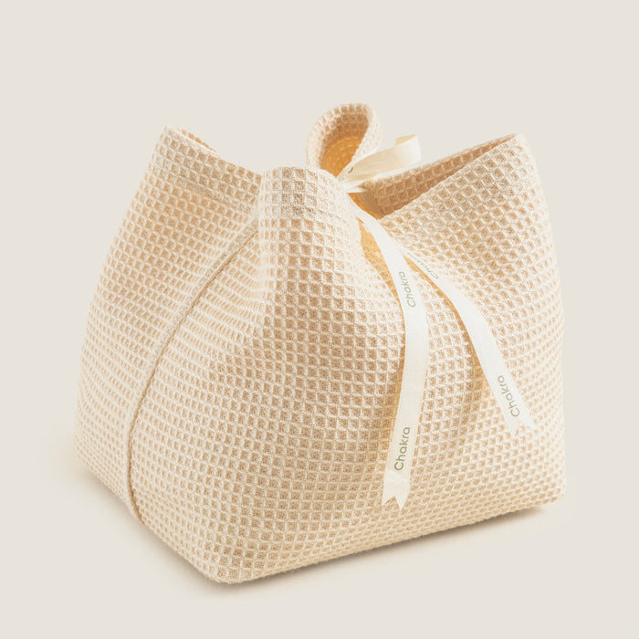 Waffle Pouch 20 cm Natural