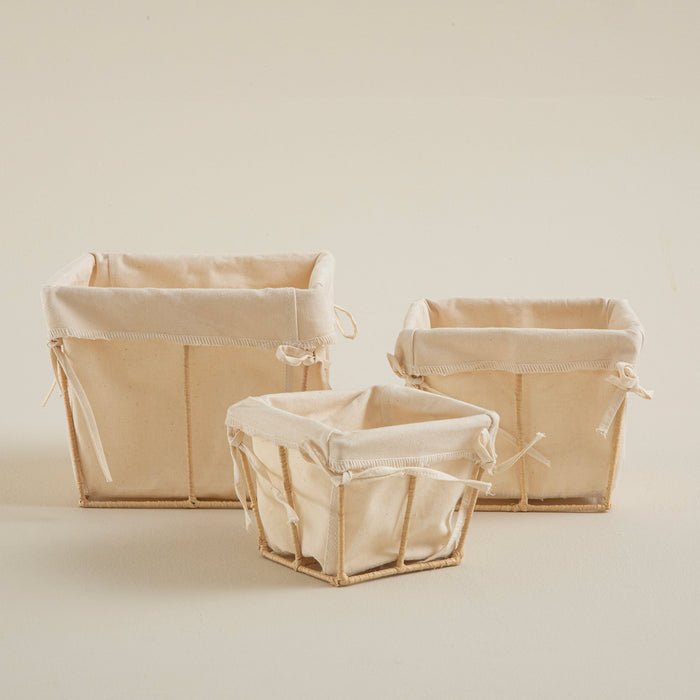 Square Bread Basket 15 cm Natural