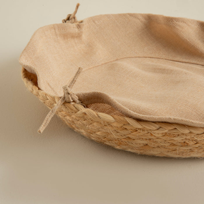 Dewo Lined Jute Basket 33 cm Natural