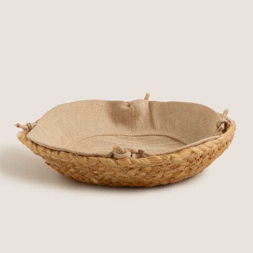 Dewo Lined Jute Basket 24 cm Natural