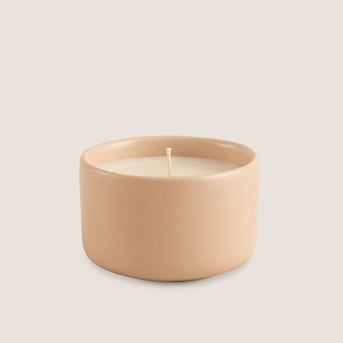 Handmade bowl candle matte cream Cream