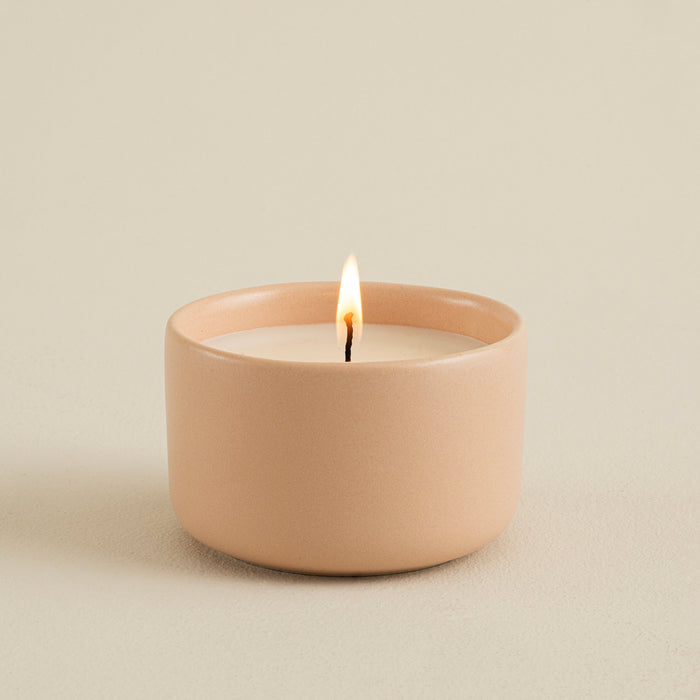 Handmade bowl candle matte cream Cream