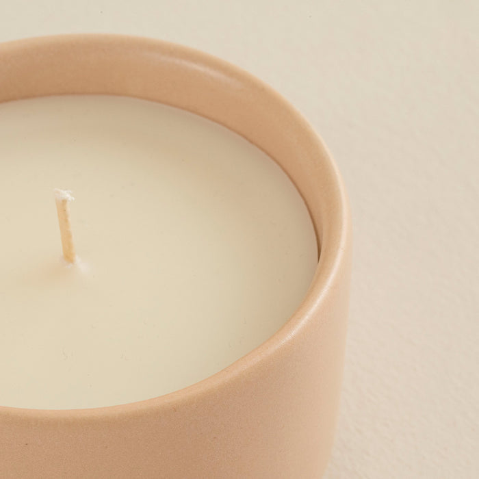 Handmade bowl candle matte cream Cream