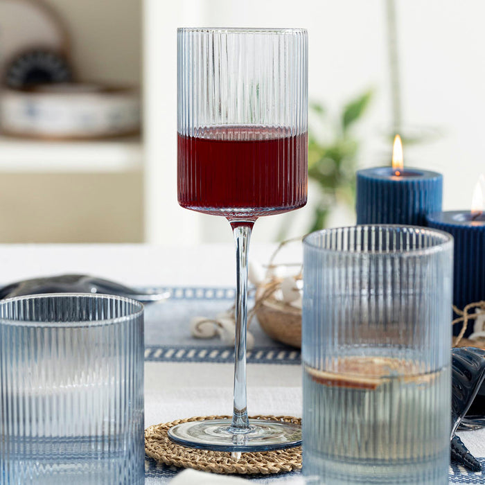 Silian Red Wine Glass Blue