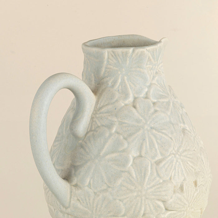 Flowers Jug - 19x16 cm Light Grey