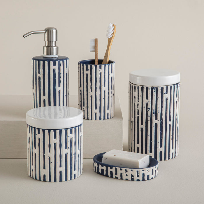 Mare Toothbrush Holder 7X11 Cm White-Blue