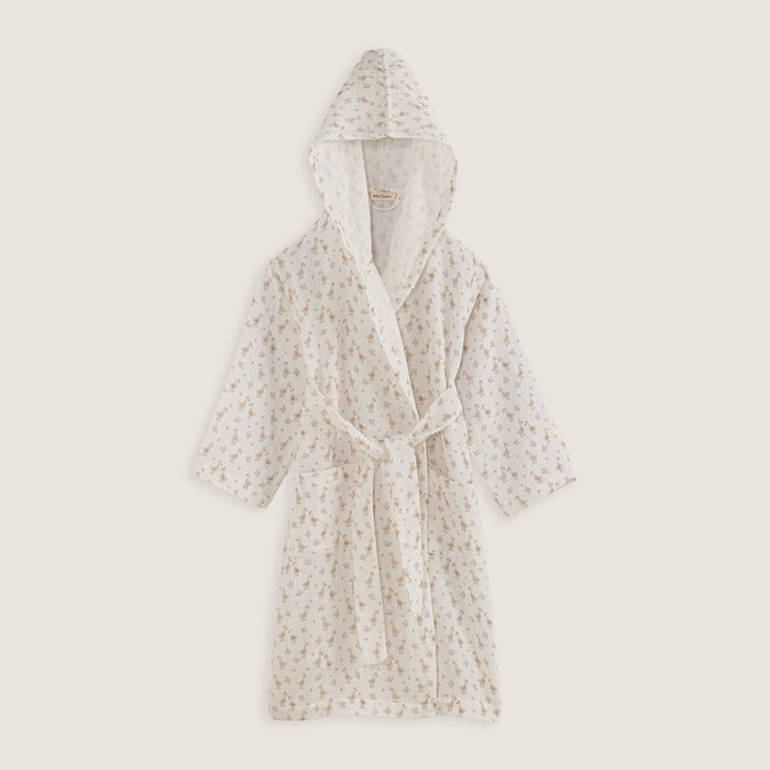 Goose Muslin Bathrobe Ecru