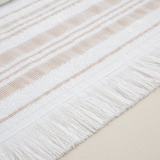Derın Bath Towel 100x150 Cm Beyaz-Beige