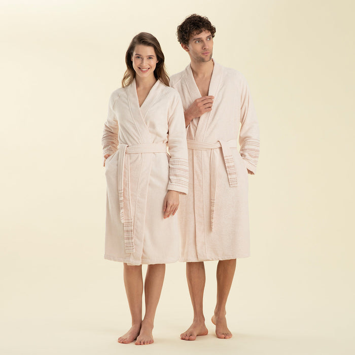 Derin Bamboo Unisex Bathrobe Powder