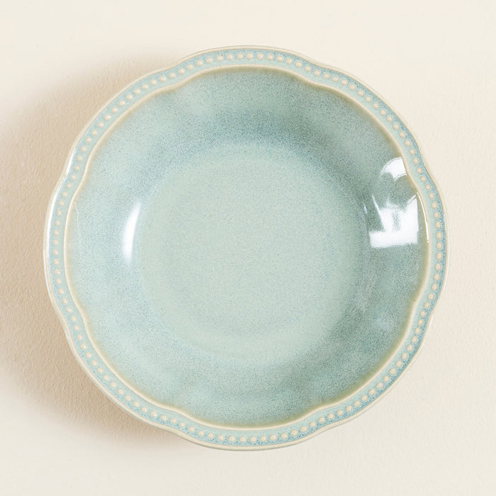 Vintage Deep Plate 23 cm Green