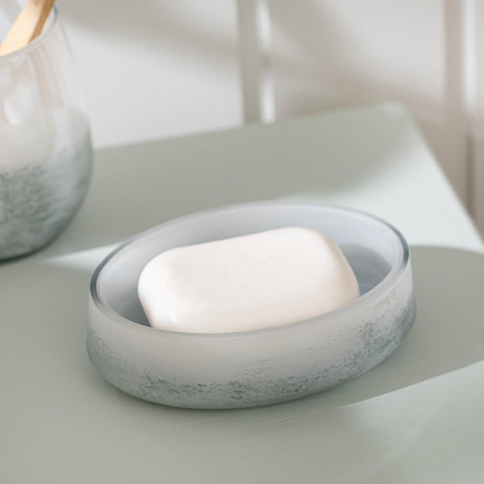 Alain Soap Dish White-ice Blue