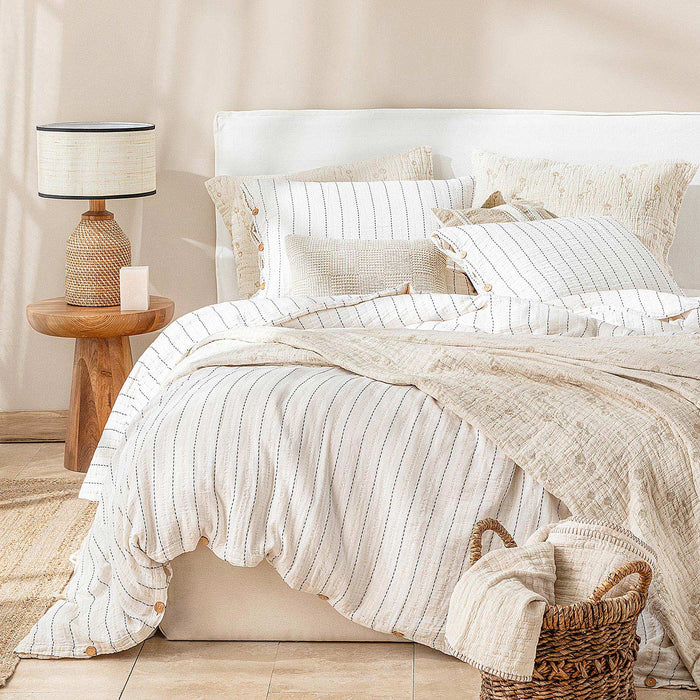 Sunny Duvet Cover Set Dbl Natural