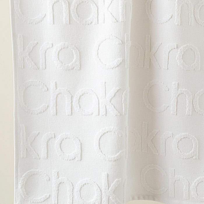 Chakra Logo Beach Towel White