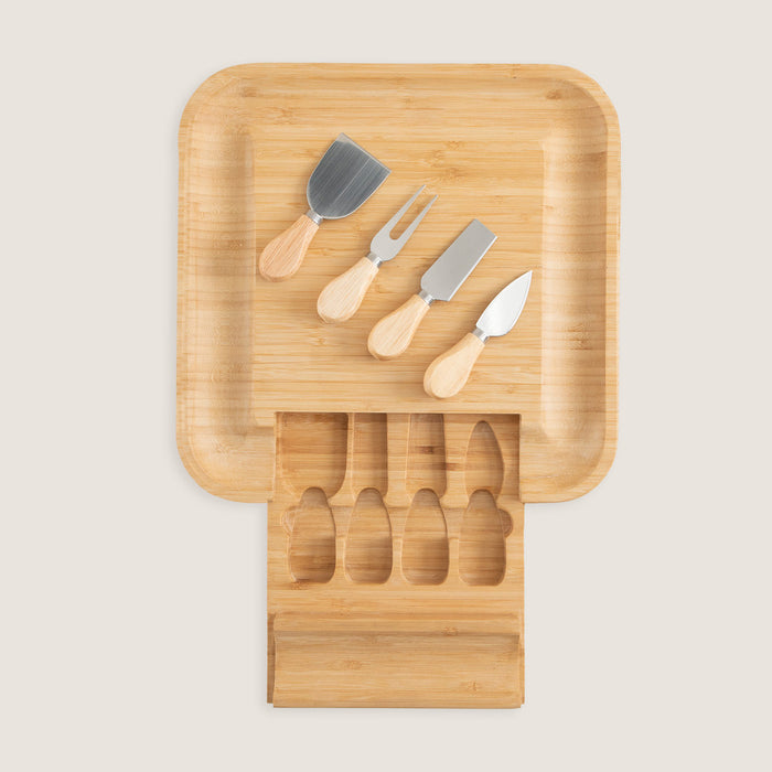 Ravva 5 Piece Square Presentation Set with Blades 33x33 cm Natural