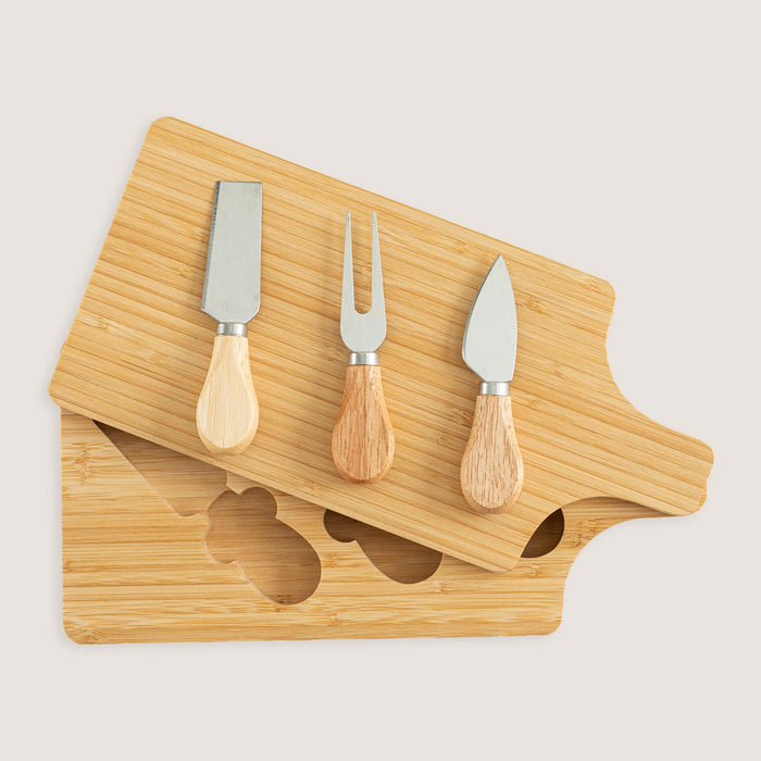 Ravva 4 Piece Knife Presentation Set 30x14 cm Natural