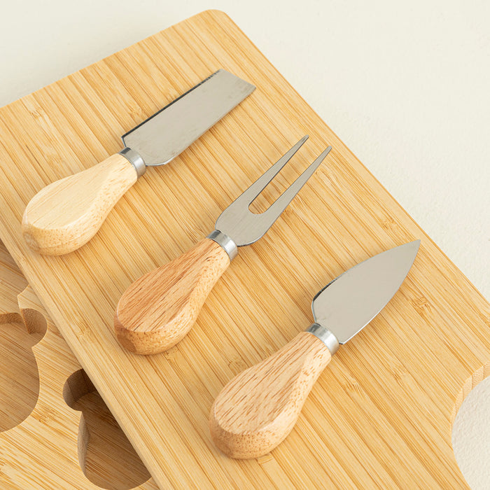 Ravva 4 Piece Knife Presentation Set 30x14 cm Natural