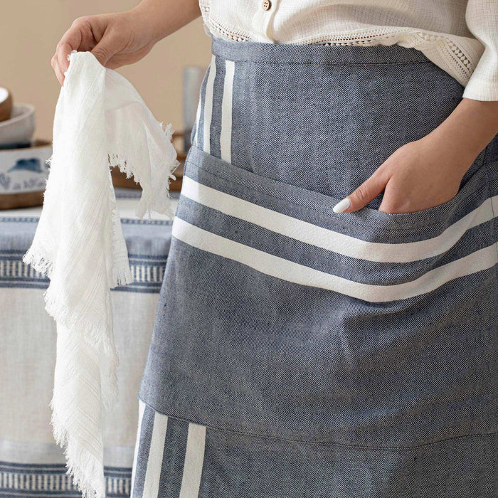 Vendra Kıtchen Apron MARINE BLUE/WHITE