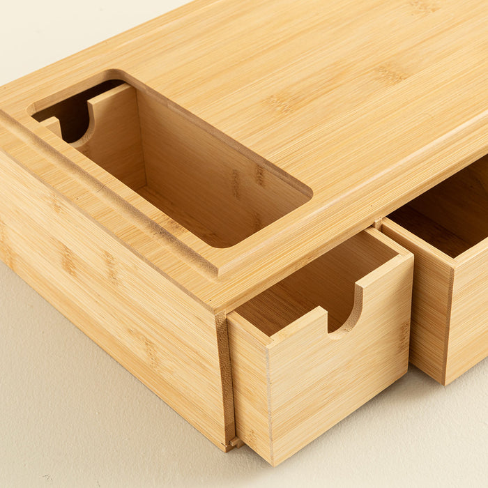 Ravva Bamboo Cutting Board with Storage Box 43x25 cm Natural