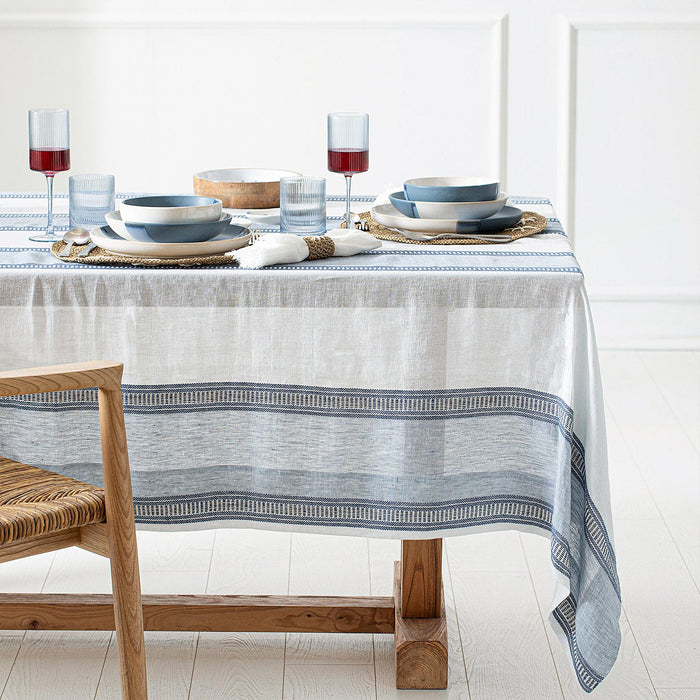 Paso Tablecloth MARINE BLUE/WHITE