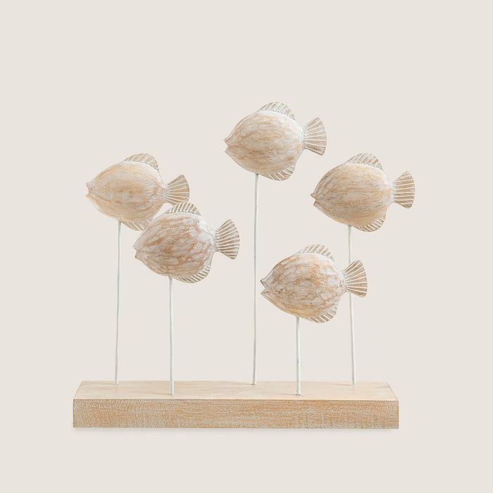 Fish In The Ocean Decorative Object 39x41 Cm Natural