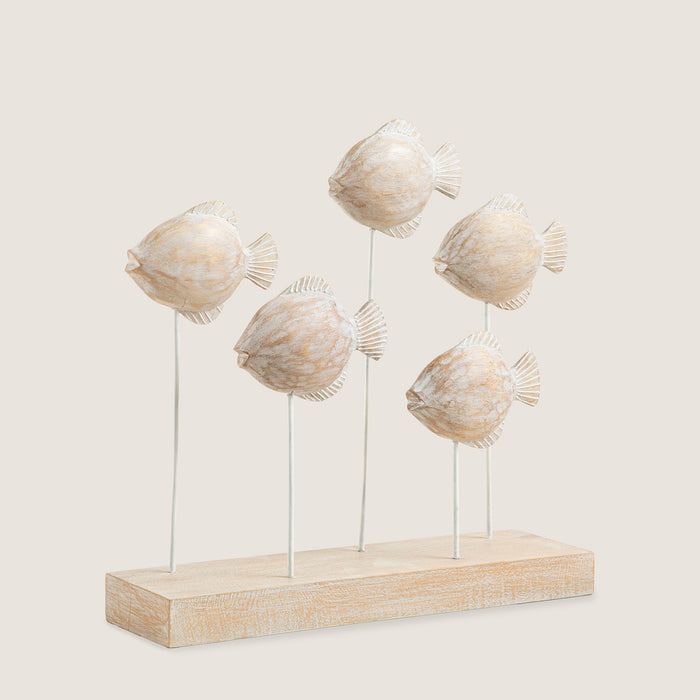 Fish In The Ocean Decorative Object 39x41 Cm Natural