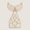Mermaid Tail Wall Decor Ecru-Beige