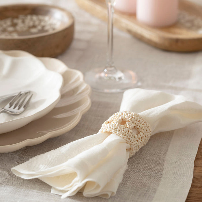 Lace Napkin Ring 2 Pcs Natural