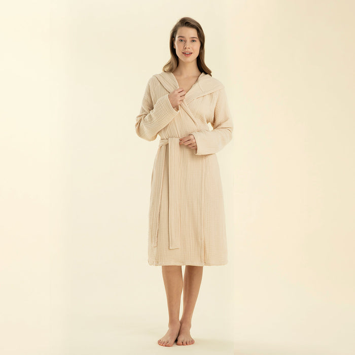 Armin Unisex Bathrobe Beige