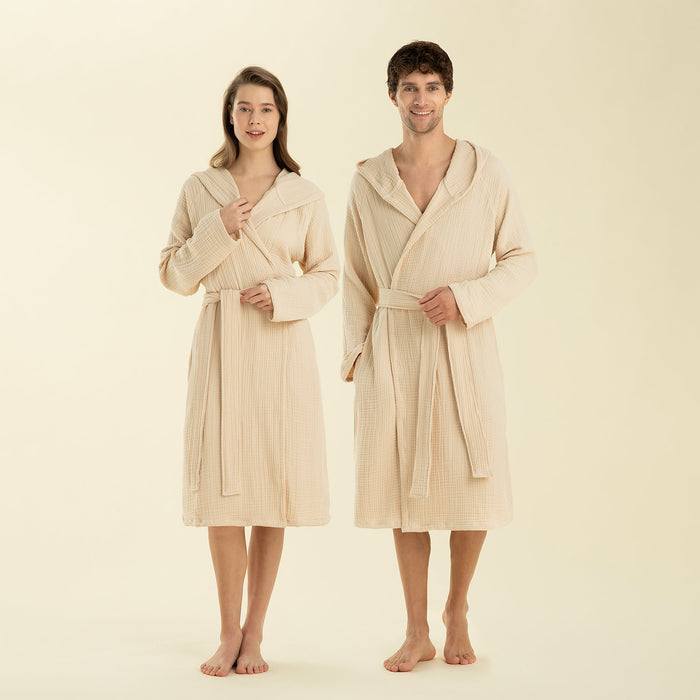 Armin Unisex Bathrobe Beige