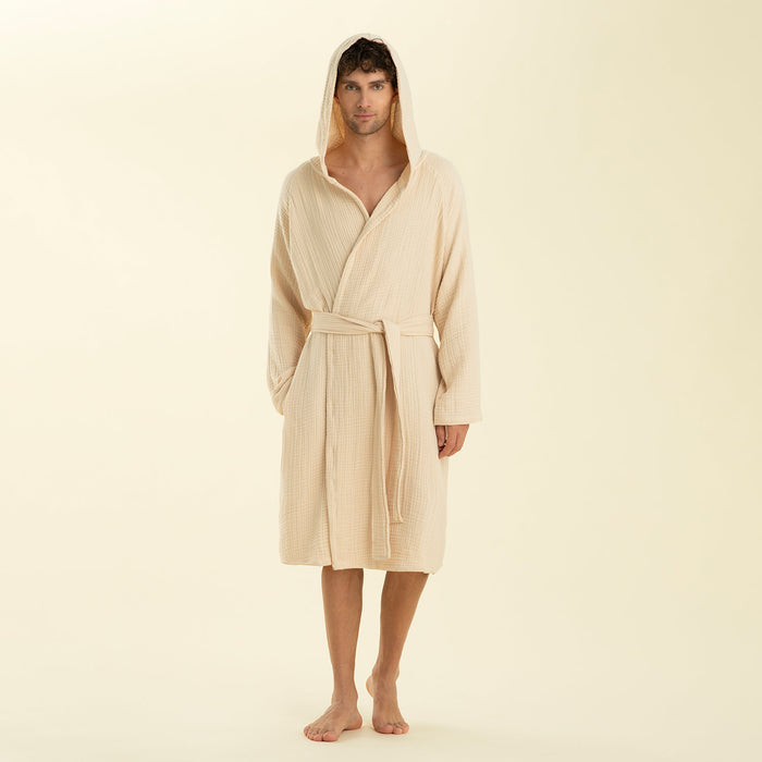 Armin Unisex Bathrobe Beige