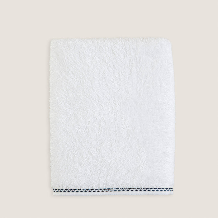 Madelıne Face Towel 50x90 Cm WHITE/MARINE BLUE