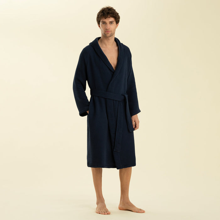 Charmon Bathrobe MARINE BLUE