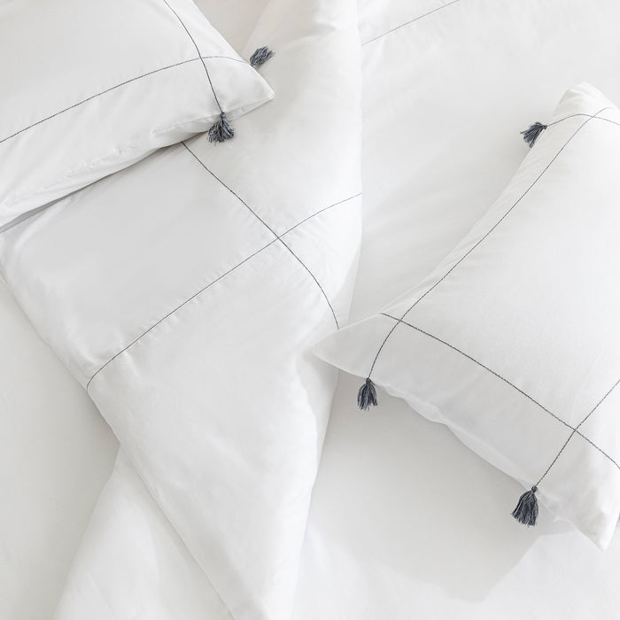 Lunha Duvet Cover Set Double White