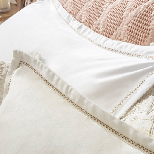 Madelıne Duvet Cover Set Double Beyaz-Beige