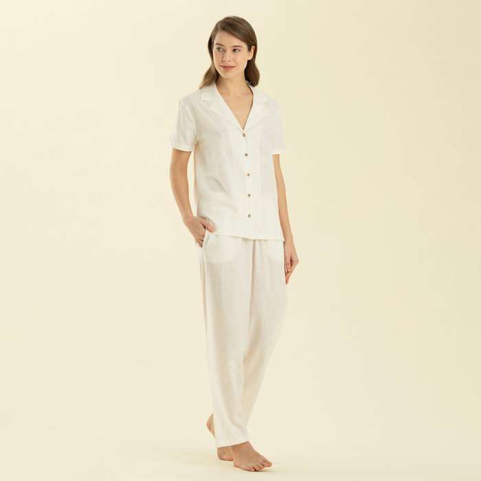 Corda Pajama Set Ecru