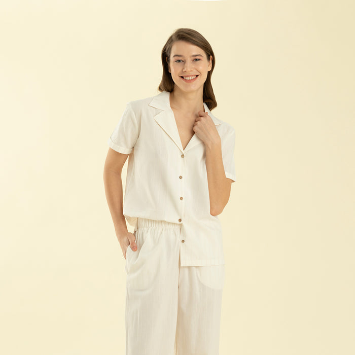 Corda Pajama Set Ecru