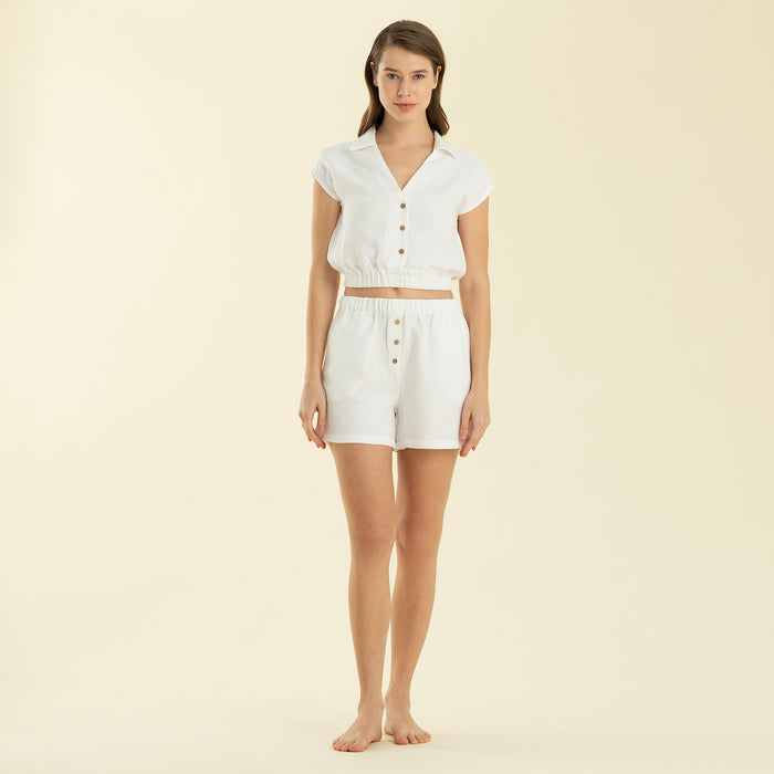 Attenzıone Short Set White