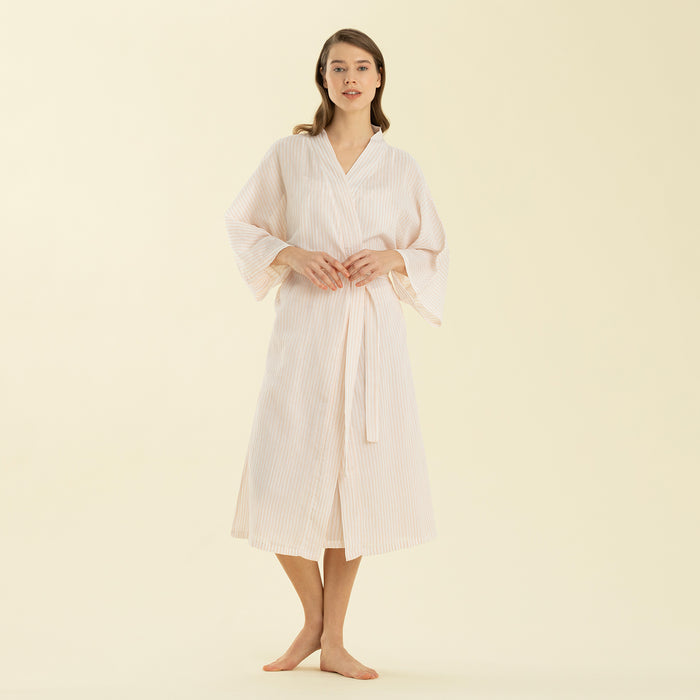 Elegant Robe White-Pink