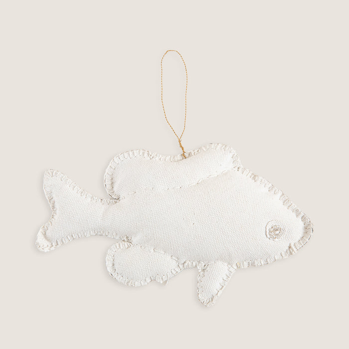 Nembo Fish Decorative Object With Hanged Cream