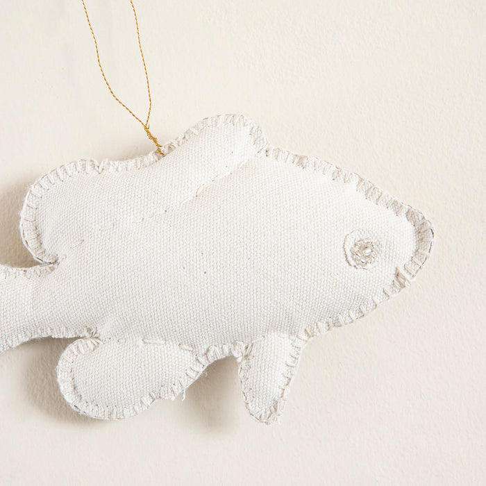 Nembo Fish Decorative Object With Hanged Cream