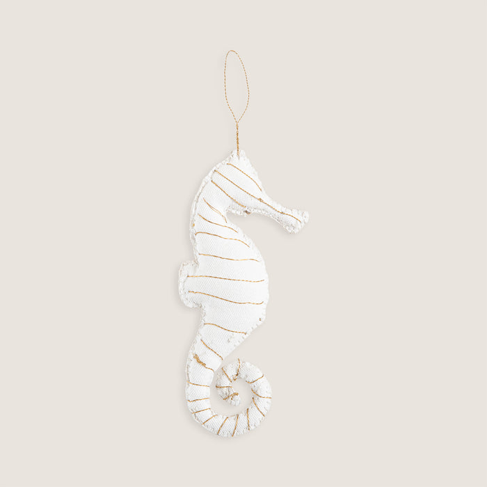 Sea Horse Decorative Object With Hanged Cream