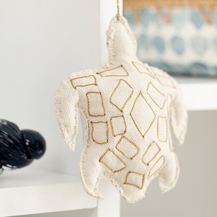 Turtle Decorative Object With Hanged Cream