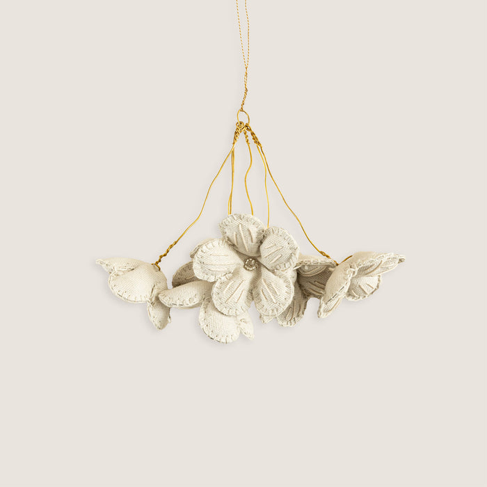 Plum Decorative Object With Hanged Cream