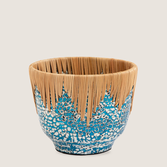 Chi Flower Pot 17x21 Cm White/Light Blue