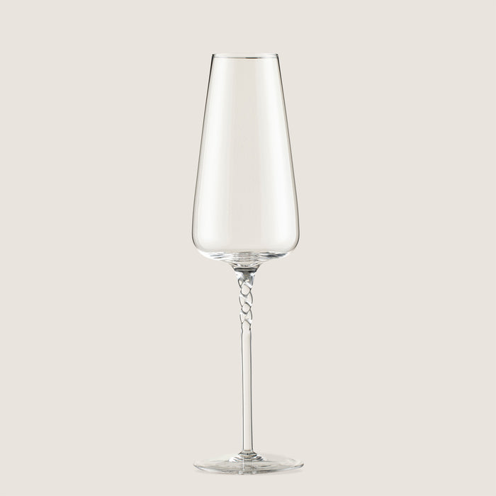 Semi Bracte Champagne Glass Transparent